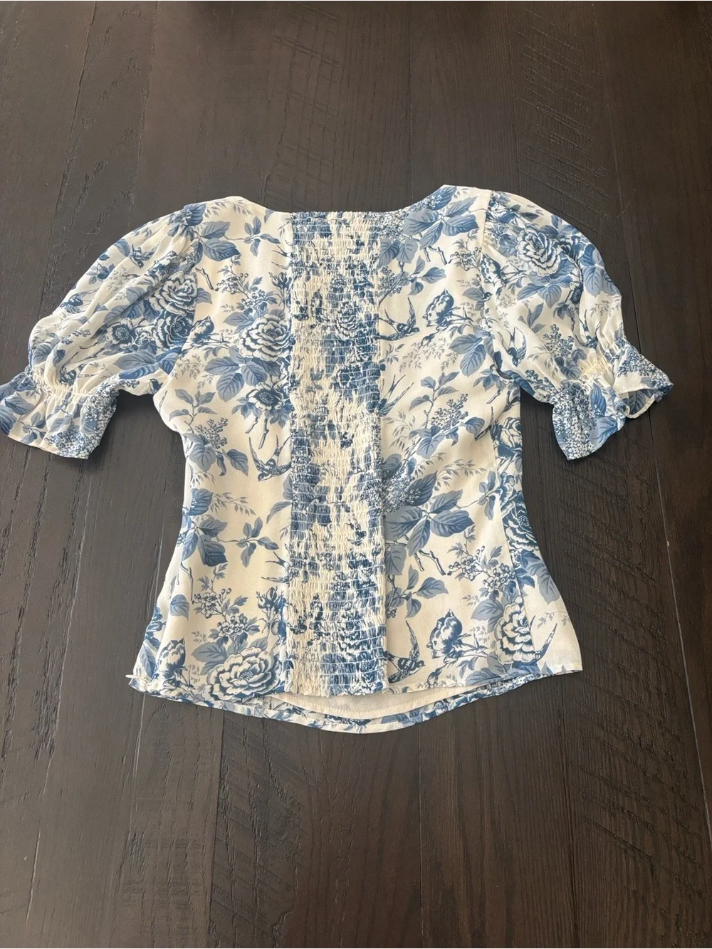 Reformation Constance Floral Print Puff Sleeve Top
